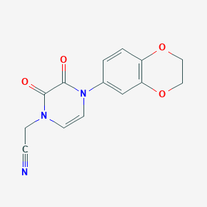 2-[4-(2,3-dihydro-1,4-benzodioxin-6-yl)-2,3-dioxo-1,2,3,4-tetrahydropyrazin-1-yl]acetonitrile