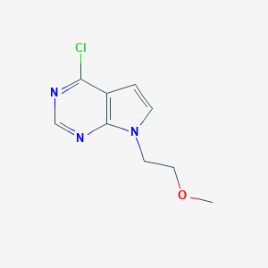 molecular formula C9H10ClN3O B065128 4-Chloro-7-(2-methoxyethyl)-7H-pyrrolo[2,3-D]pyrimidine CAS No. 186519-95-9