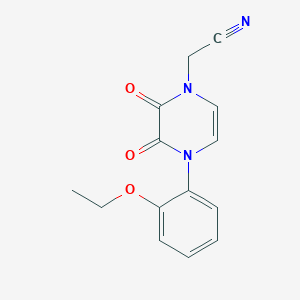 molecular formula C14H13N3O3 B6512805 2-[4-(2-ethoxyphenyl)-2,3-dioxo-1,2,3,4-tetrahydropyrazin-1-yl]acetonitrile CAS No. 898438-32-9