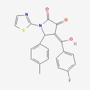 4-(4-fluorobenzoyl)-3-hydroxy-5-(4-methylphenyl)-1-(1,3-thiazol-2-yl)-2,5-dihydro-1H-pyrrol-2-one