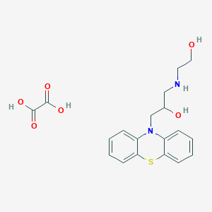 molecular formula C19H22N2O6S B6512813 1-[(2-hydroxyethyl)amino]-3-(10H-phenothiazin-10-yl)propan-2-ol; oxalic acid CAS No. 483278-10-0