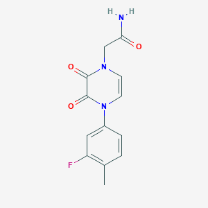 2-[4-(3-fluoro-4-methylphenyl)-2,3-dioxo-1,2,3,4-tetrahydropyrazin-1-yl]acetamide