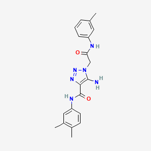 molecular formula C20H22N6O2 B6512834 5-amino-N-(3,4-dimethylphenyl)-1-{[(3-methylphenyl)carbamoyl]methyl}-1H-1,2,3-triazole-4-carboxamide CAS No. 866014-06-4