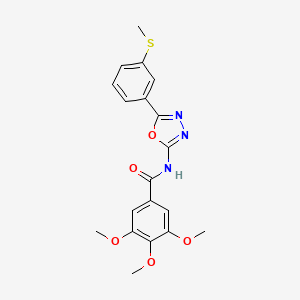3,4,5-trimethoxy-N-{5-[3-(methylsulfanyl)phenyl]-1,3,4-oxadiazol-2-yl}benzamide