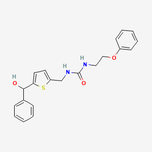 B6512866 3-({5-[hydroxy(phenyl)methyl]thiophen-2-yl}methyl)-1-(2-phenoxyethyl)urea CAS No. 1797143-08-8