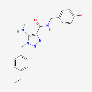 5-amino-1-[(4-ethylphenyl)methyl]-N-[(4-fluorophenyl)methyl]-1H-1,2,3-triazole-4-carboxamide