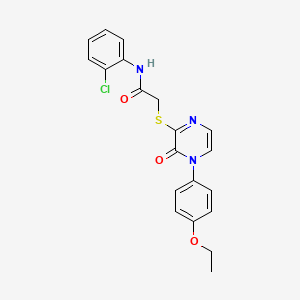 molecular formula C20H18ClN3O3S B6512961 N-(2-chlorophenyl)-2-{[4-(4-ethoxyphenyl)-3-oxo-3,4-dihydropyrazin-2-yl]sulfanyl}acetamide CAS No. 899759-45-6