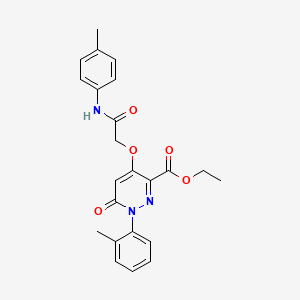 molecular formula C23H23N3O5 B6512963 ethyl 1-(2-methylphenyl)-4-{[(4-methylphenyl)carbamoyl]methoxy}-6-oxo-1,6-dihydropyridazine-3-carboxylate CAS No. 899729-22-7
