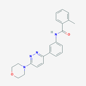 molecular formula C22H22N4O2 B6512985 2-methyl-N-{3-[6-(morpholin-4-yl)pyridazin-3-yl]phenyl}benzamide CAS No. 899745-33-6