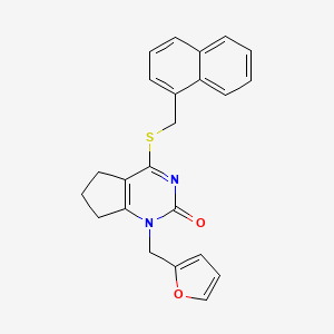 1-[(furan-2-yl)methyl]-4-{[(naphthalen-1-yl)methyl]sulfanyl}-1H,2H,5H,6H,7H-cyclopenta[d]pyrimidin-2-one