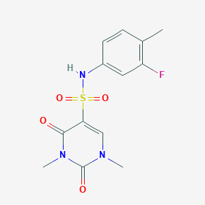 N-(3-fluoro-4-methylphenyl)-1,3-dimethyl-2,4-dioxo-1,2,3,4-tetrahydropyrimidine-5-sulfonamide
