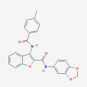 N-(2H-1,3-benzodioxol-5-yl)-3-(4-methylbenzamido)-1-benzofuran-2-carboxamide