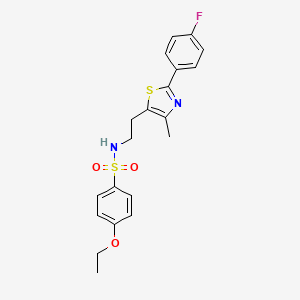 molecular formula C20H21FN2O3S2 B6513108 4-ethoxy-N-{2-[2-(4-fluorophenyl)-4-methyl-1,3-thiazol-5-yl]ethyl}benzene-1-sulfonamide CAS No. 894006-03-2