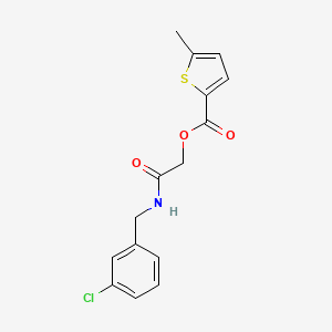 {[(3-chlorophenyl)methyl]carbamoyl}methyl 5-methylthiophene-2-carboxylate