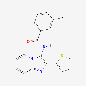 molecular formula C19H15N3OS B6513116 3-methyl-N-[2-(thiophen-2-yl)imidazo[1,2-a]pyridin-3-yl]benzamide CAS No. 850930-70-0