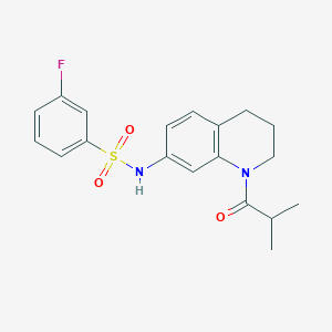 3-fluoro-N-[1-(2-methylpropanoyl)-1,2,3,4-tetrahydroquinolin-7-yl]benzene-1-sulfonamide