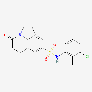 molecular formula C18H17ClN2O3S B6513173 N-(3-chloro-2-methylphenyl)-11-oxo-1-azatricyclo[6.3.1.0^{4,12}]dodeca-4(12),5,7-triene-6-sulfonamide CAS No. 898463-02-0