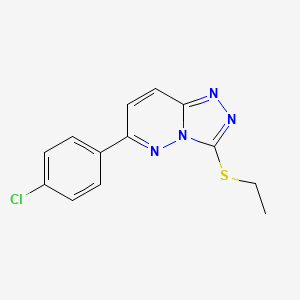 molecular formula C13H11ClN4S B6513177 6-(4-chlorophenyl)-3-(ethylsulfanyl)-[1,2,4]triazolo[4,3-b]pyridazine CAS No. 894037-77-5