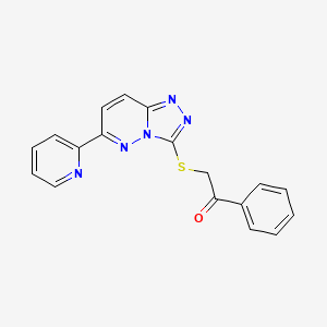 molecular formula C18H13N5OS B6513184 1-phenyl-2-{[6-(pyridin-2-yl)-[1,2,4]triazolo[4,3-b]pyridazin-3-yl]sulfanyl}ethan-1-one CAS No. 891104-84-0