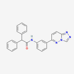 molecular formula C25H19N5O B6513186 2,2-diphenyl-N-(3-{[1,2,4]triazolo[4,3-b]pyridazin-6-yl}phenyl)acetamide CAS No. 891113-15-8