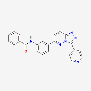 molecular formula C23H16N6O B6513206 N-{3-[3-(pyridin-4-yl)-[1,2,4]triazolo[4,3-b]pyridazin-6-yl]phenyl}benzamide CAS No. 891113-96-5