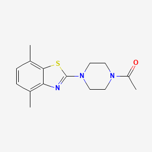 molecular formula C15H19N3OS B6513215 1-[4-(4,7-dimethyl-1,3-benzothiazol-2-yl)piperazin-1-yl]ethan-1-one CAS No. 897484-22-9