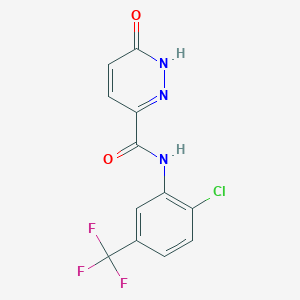 molecular formula C12H7ClF3N3O2 B6513244 N-[2-chloro-5-(trifluoromethyl)phenyl]-6-oxo-1,6-dihydropyridazine-3-carboxamide CAS No. 899749-16-7