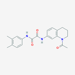 molecular formula C21H23N3O3 B6513271 N-(1-acetyl-1,2,3,4-tetrahydroquinolin-7-yl)-N'-(3,4-dimethylphenyl)ethanediamide CAS No. 898439-84-4