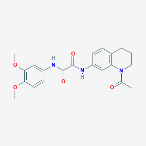 molecular formula C21H23N3O5 B6513272 N-(1-acetyl-1,2,3,4-tetrahydroquinolin-7-yl)-N'-(3,4-dimethoxyphenyl)ethanediamide CAS No. 898413-34-8