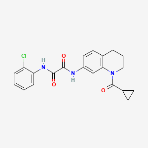 molecular formula C21H20ClN3O3 B6513275 N'-(2-chlorophenyl)-N-(1-cyclopropanecarbonyl-1,2,3,4-tetrahydroquinolin-7-yl)ethanediamide CAS No. 903261-26-7