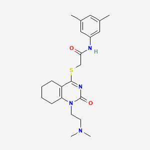 2-({1-[2-(dimethylamino)ethyl]-2-oxo-1,2,5,6,7,8-hexahydroquinazolin-4-yl}sulfanyl)-N-(3,5-dimethylphenyl)acetamide