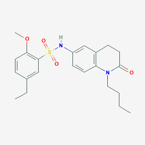 molecular formula C22H28N2O4S B6513326 N-(1-butyl-2-oxo-1,2,3,4-tetrahydroquinolin-6-yl)-5-ethyl-2-methoxybenzene-1-sulfonamide CAS No. 941955-25-5