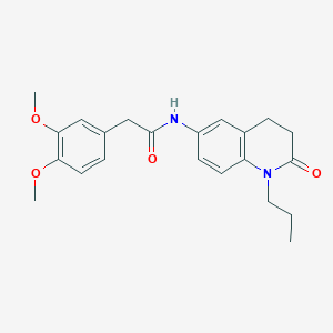 2-(3,4-dimethoxyphenyl)-N-(2-oxo-1-propyl-1,2,3,4-tetrahydroquinolin-6-yl)acetamide
