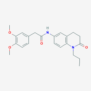 molecular formula C22H26N2O4 B6513350 2-(3,4-dimethoxyphenyl)-N-(2-oxo-1-propyl-1,2,3,4-tetrahydroquinolin-6-yl)acetamide CAS No. 954660-29-8