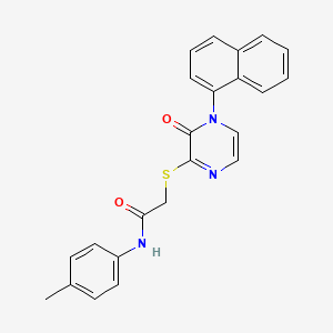 molecular formula C23H19N3O2S B6513378 N-(4-methylphenyl)-2-{[4-(naphthalen-1-yl)-3-oxo-3,4-dihydropyrazin-2-yl]sulfanyl}acetamide CAS No. 899759-66-1