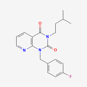 1-[(4-fluorophenyl)methyl]-3-(3-methylbutyl)-1H,2H,3H,4H-pyrido[2,3-d]pyrimidine-2,4-dione