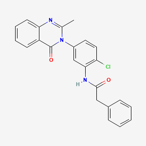 N-[2-chloro-5-(2-methyl-4-oxo-3,4-dihydroquinazolin-3-yl)phenyl]-2-phenylacetamide