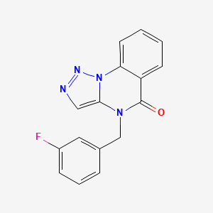 molecular formula C16H11FN4O B6513445 4-[(3-fluorophenyl)methyl]-4H,5H-[1,2,3]triazolo[1,5-a]quinazolin-5-one CAS No. 865656-79-7