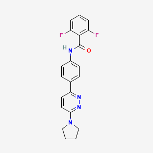 B6513454 2,6-difluoro-N-{4-[6-(pyrrolidin-1-yl)pyridazin-3-yl]phenyl}benzamide CAS No. 941945-77-3