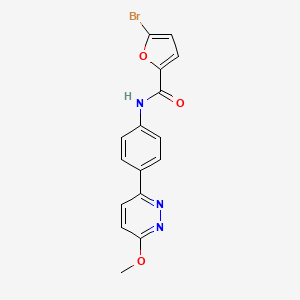 molecular formula C16H12BrN3O3 B6513469 5-bromo-N-[4-(6-methoxypyridazin-3-yl)phenyl]furan-2-carboxamide CAS No. 899986-47-1