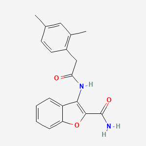 3-[2-(2,4-dimethylphenyl)acetamido]-1-benzofuran-2-carboxamide