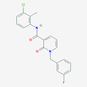 molecular formula C20H16ClFN2O2 B6513499 N-(3-chloro-2-methylphenyl)-1-[(3-fluorophenyl)methyl]-2-oxo-1,2-dihydropyridine-3-carboxamide CAS No. 1005297-72-2