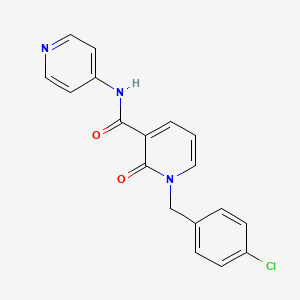 molecular formula C18H14ClN3O2 B6513533 1-[(4-chlorophenyl)methyl]-2-oxo-N-(pyridin-4-yl)-1,2-dihydropyridine-3-carboxamide CAS No. 899754-04-2