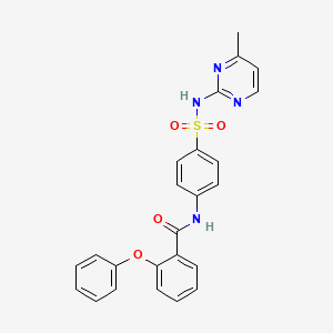 molecular formula C24H20N4O4S B6513558 N-{4-[(4-methylpyrimidin-2-yl)sulfamoyl]phenyl}-2-phenoxybenzamide CAS No. 349145-40-0