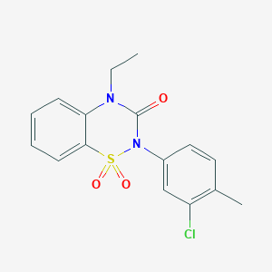 2-(3-chloro-4-methylphenyl)-4-ethyl-3,4-dihydro-2H-1lambda6,2,4-benzothiadiazine-1,1,3-trione