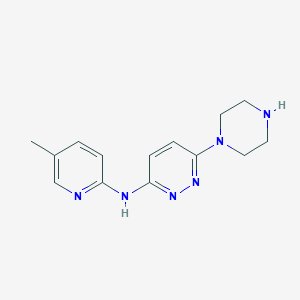 N-(5-methylpyridin-2-yl)-6-(piperazin-1-yl)pyridazin-3-amine