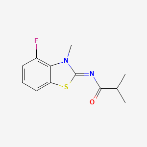 N-[(2Z)-4-fluoro-3-methyl-2,3-dihydro-1,3-benzothiazol-2-ylidene]-2-methylpropanamide