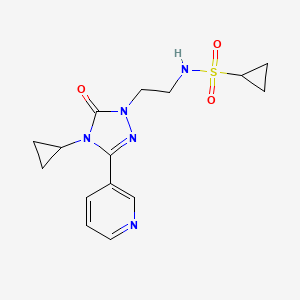 N-{2-[4-cyclopropyl-5-oxo-3-(pyridin-3-yl)-4,5-dihydro-1H-1,2,4-triazol-1-yl]ethyl}cyclopropanesulfonamide