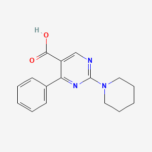 4-phenyl-2-(piperidin-1-yl)pyrimidine-5-carboxylic acid