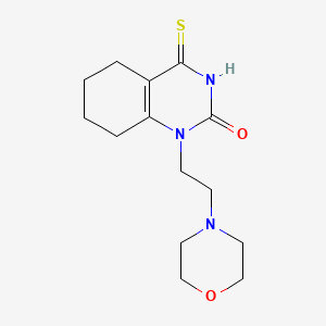 molecular formula C14H21N3O2S B6513689 1-[2-(morpholin-4-yl)ethyl]-4-sulfanylidene-1,2,3,4,5,6,7,8-octahydroquinazolin-2-one CAS No. 21582-71-8
